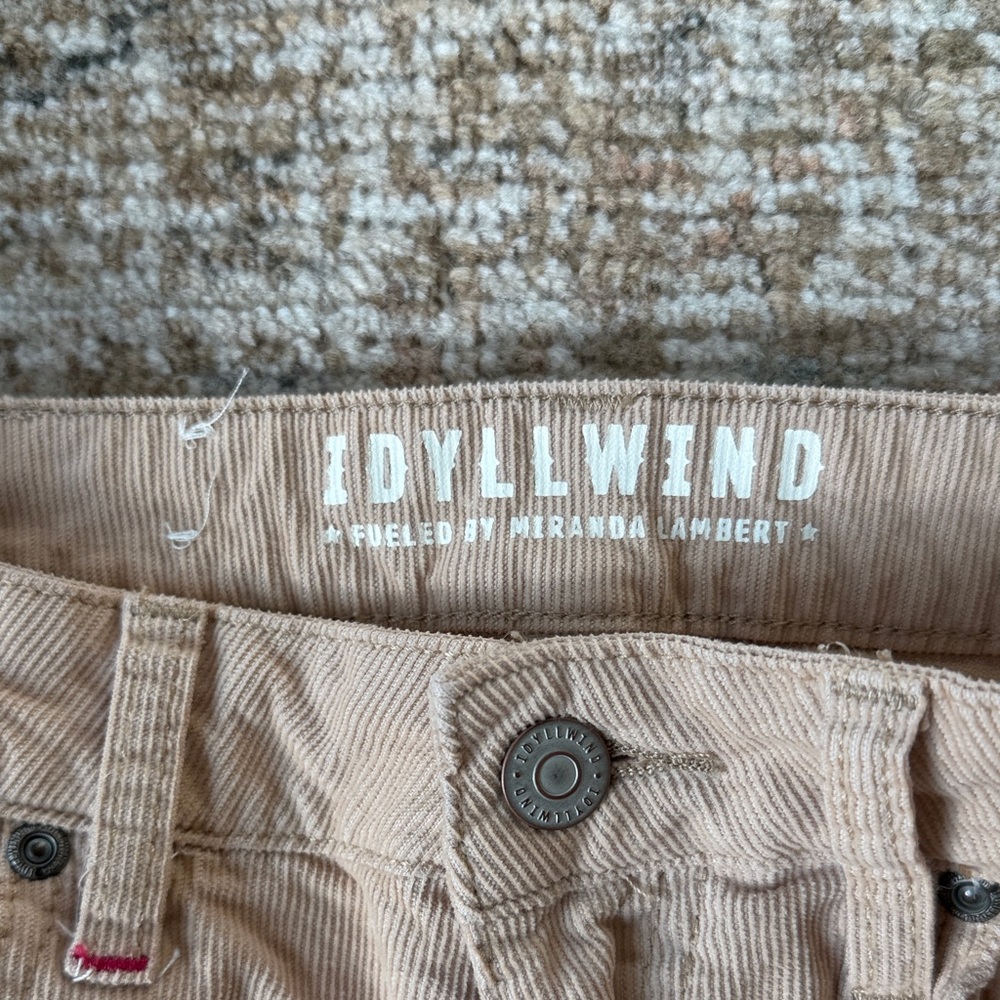 Idyllwind Beige Flared Corduroy Pants size 4/34L - Picture 2 of 4
